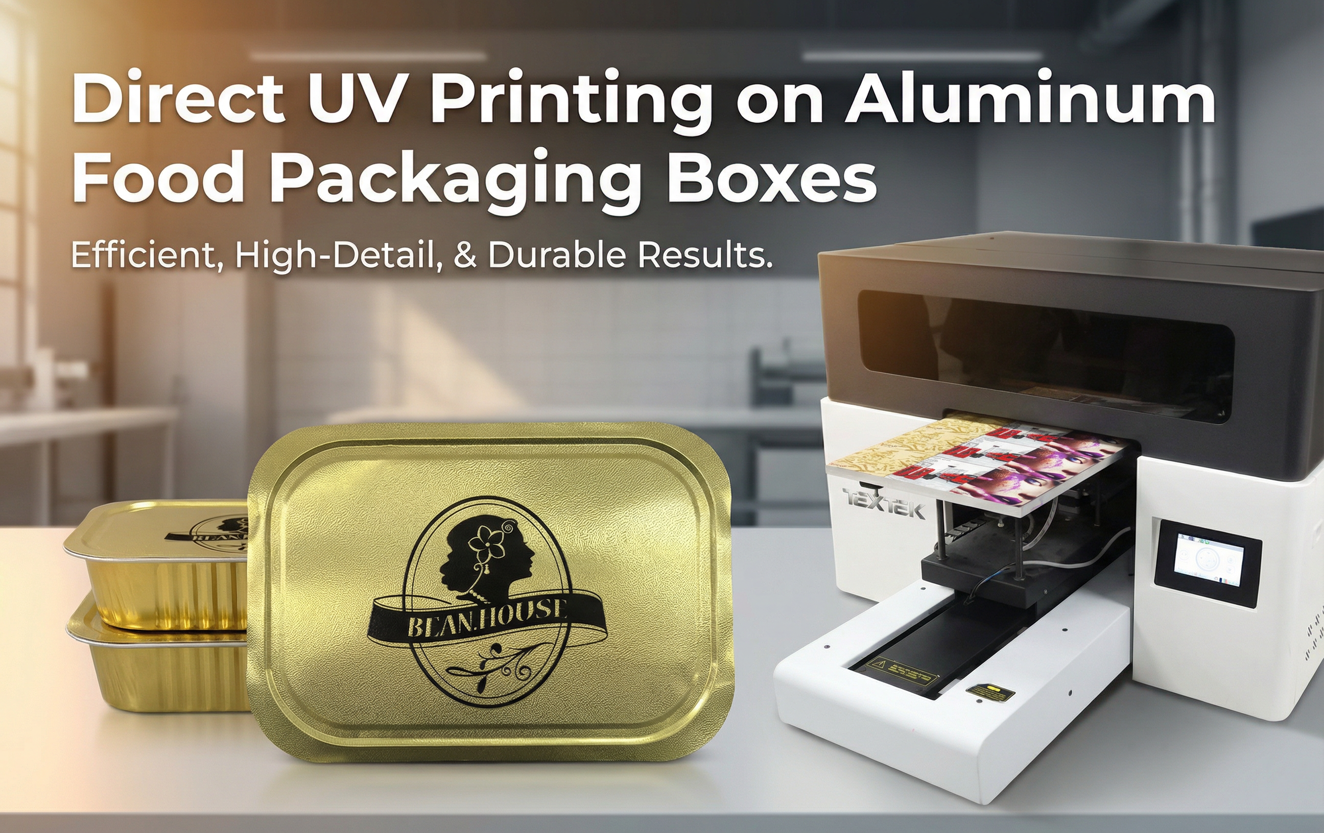 Direct UV Printing on Aluminum Food Packaging Boxes