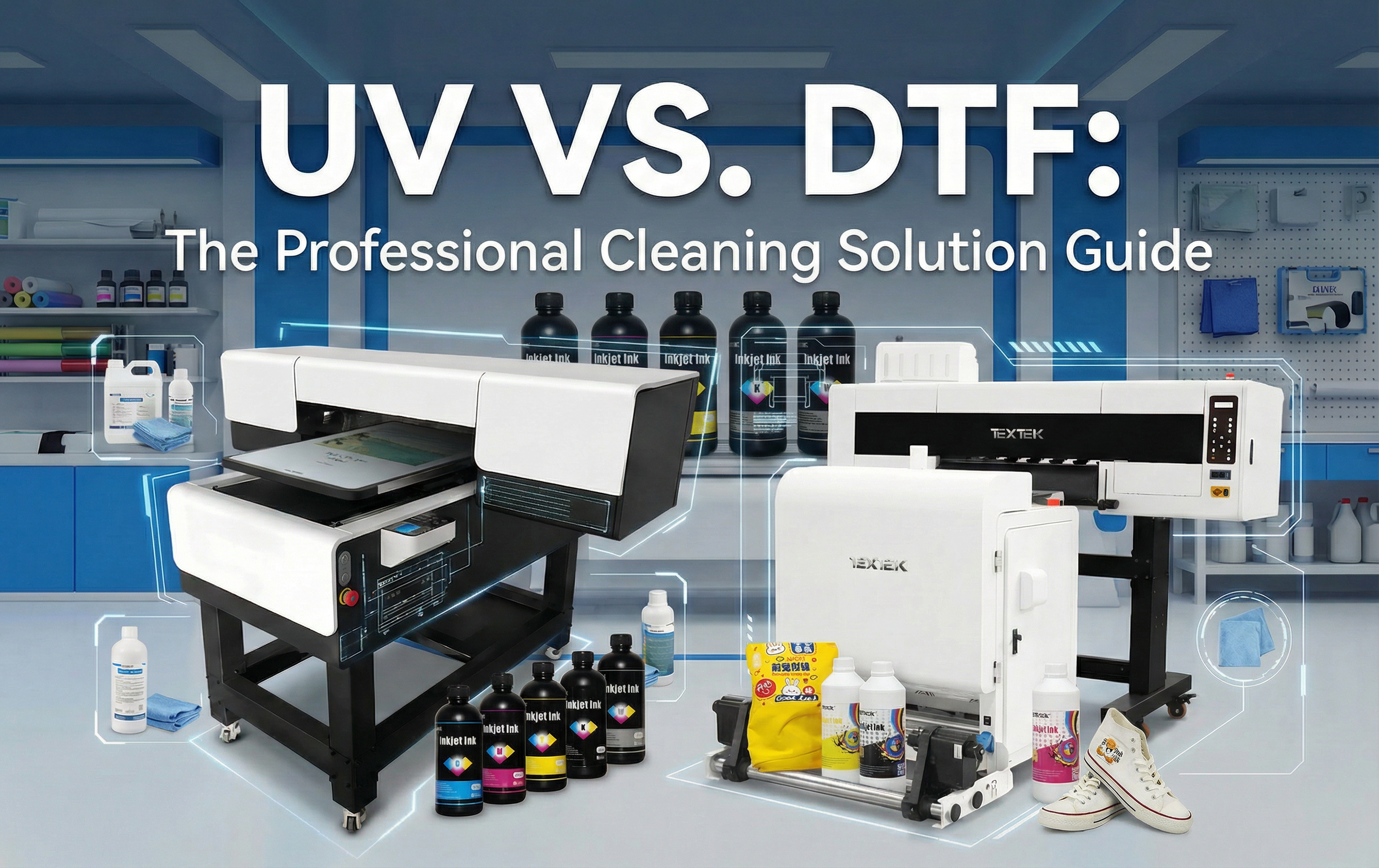 UV VS. DTF: The Professional Cleaning Solution Guide