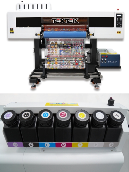 TEXTEK 60cm UV DTF Printer with 3/4 printheads creates more possibilities for your printing business